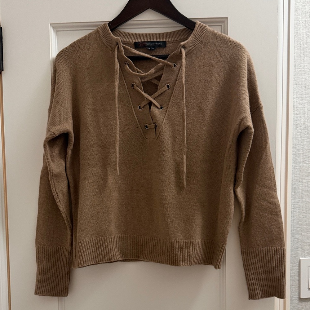 360 cashmere x rocky Barnes lace up sweater